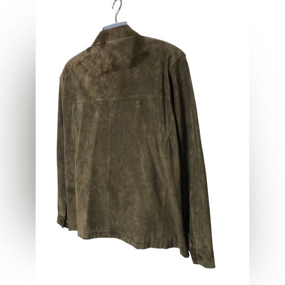 Roundtree and Yorke Luxury Suede Leather Mens Jacket Size XL retails $295 Brown - Picture 7 of 13